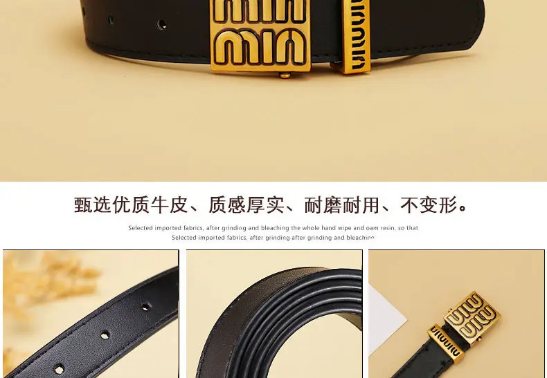 Women Leather Belt Black 28cm Adjustable — feature 11
