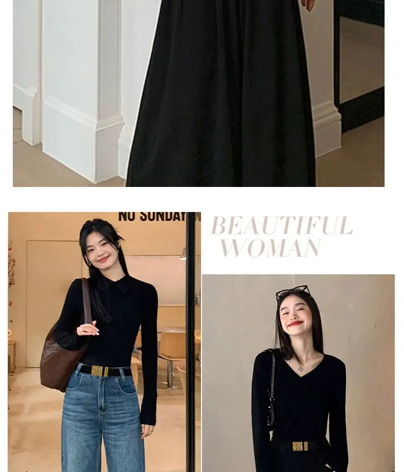 Women Leather Belt Black 28cm Adjustable — feature 4