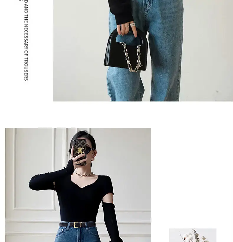 Yangshulin Women's Black Leather Belt with Gold Buckle — feature 8