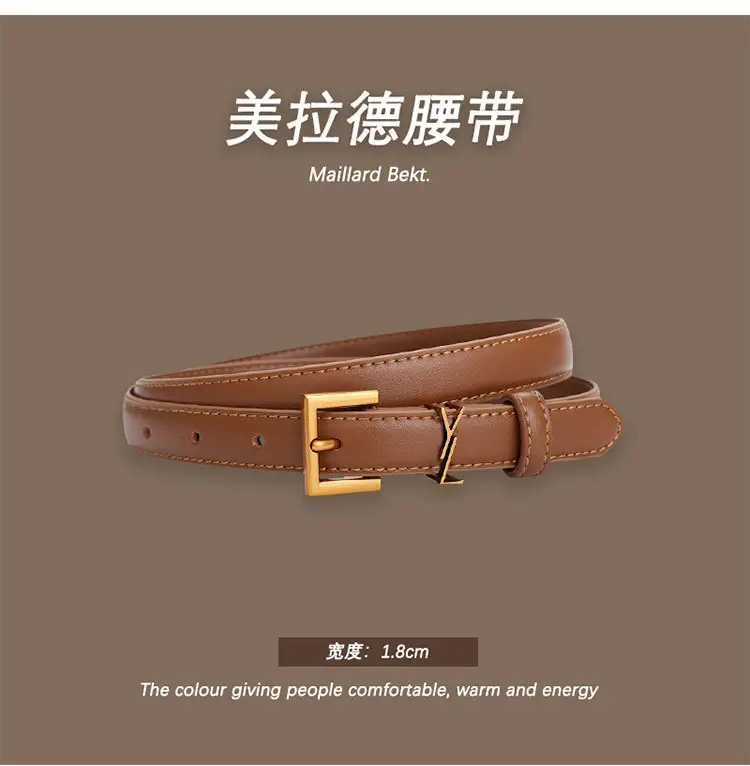 Melard Leather Belt with Gold Pin Buckle for Suits — feature 11