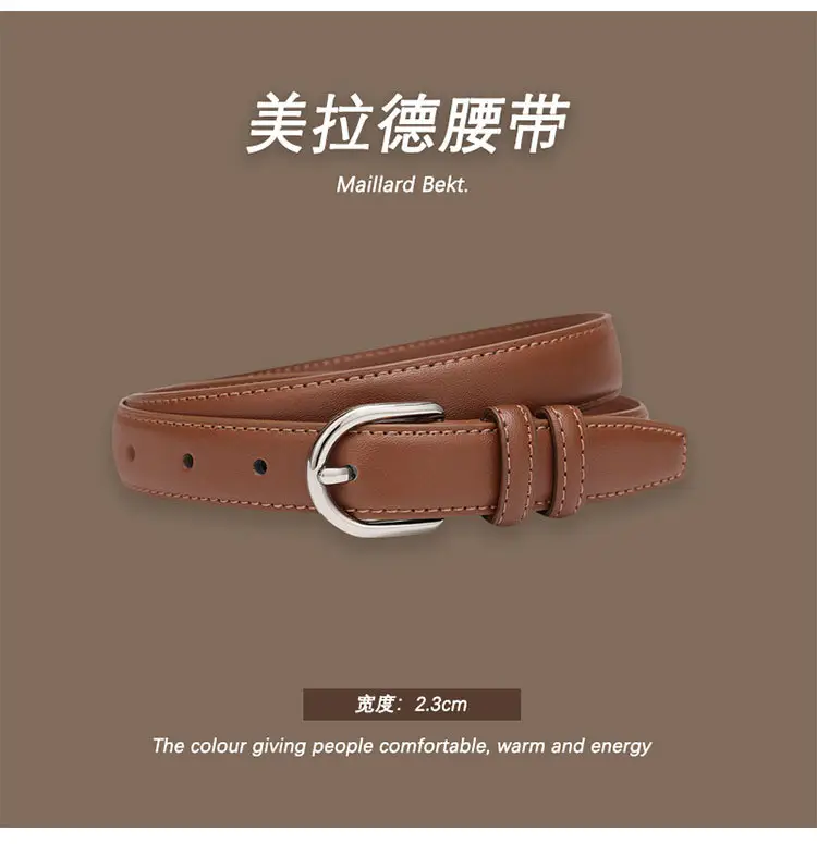Melard Leather Belt with Gold Pin Buckle for Suits — feature 18