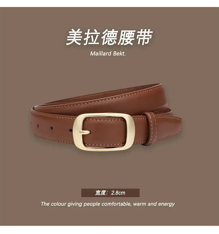 Melard Leather Belt with Gold Pin Buckle for Suits — feature 20