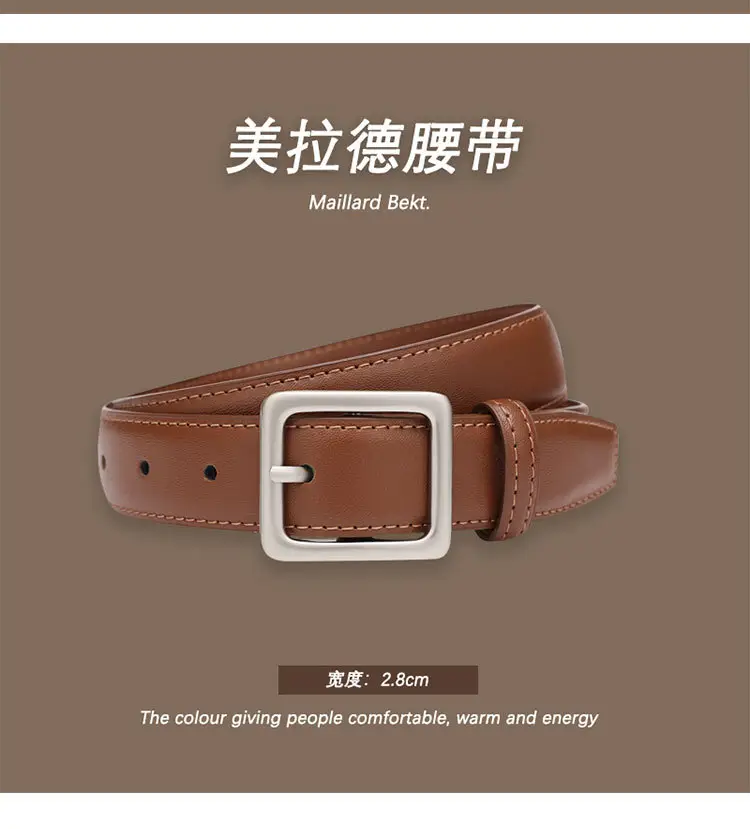 Melard Leather Belt with Gold Pin Buckle for Suits — feature 24