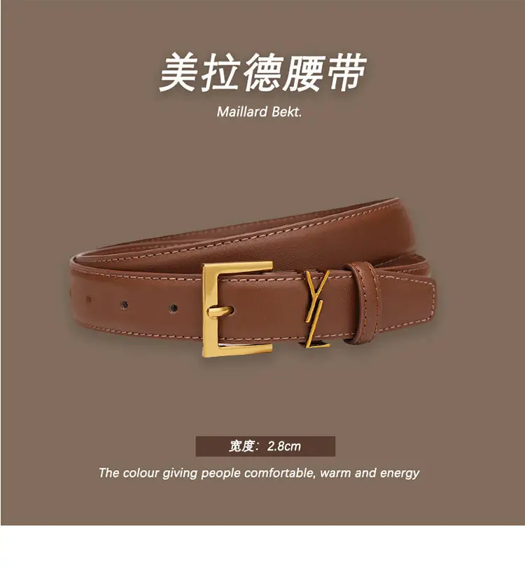 Melard Leather Belt with Gold Pin Buckle for Suits — feature 25