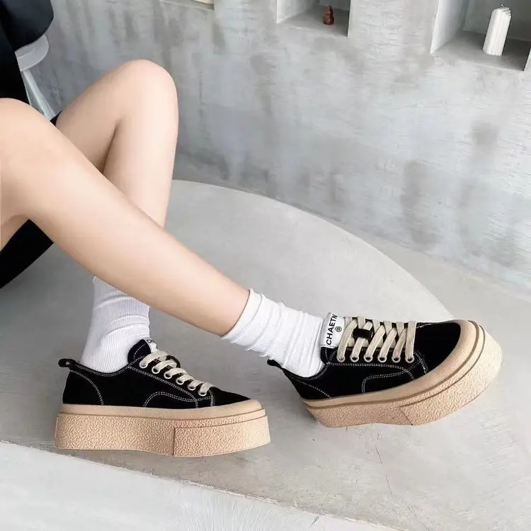 Canvas women's shoes board shoes women's 2024 spring new sports casual single shoes all-match niche design white shoes