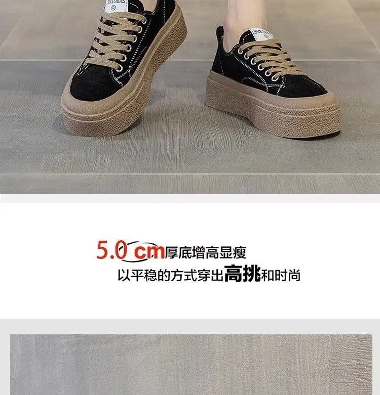 Canvas women's shoes board shoes women's 2024 spring new sports casual single shoes all-match niche design white shoes — feature 5
