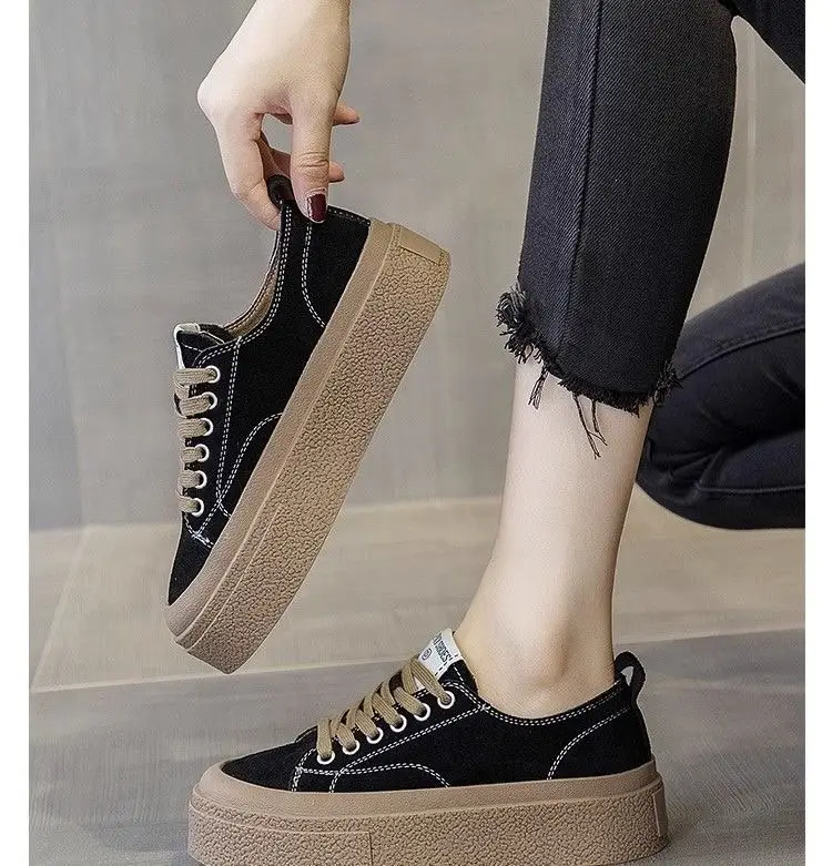 Canvas women's shoes board shoes women's 2024 spring new sports casual single shoes all-match niche design white shoes — feature 8