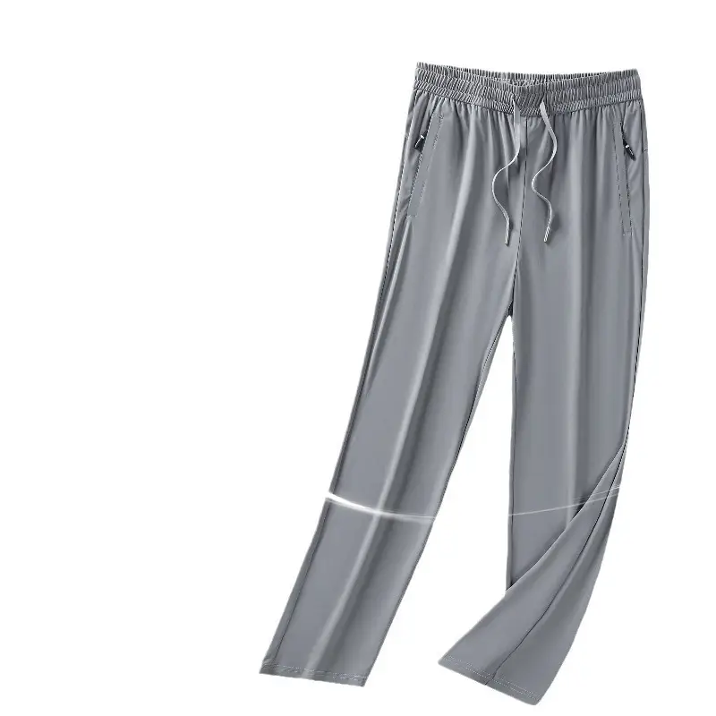 Men Ice Silk Stretch Pants Quick Dry Loose Summer - Image 41