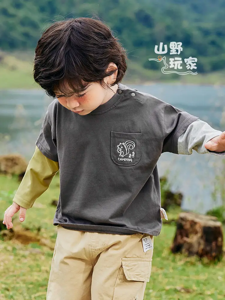 Baby Two-In-One Long Sleeve T-Shirt White Green Spring Outfit - Image 21