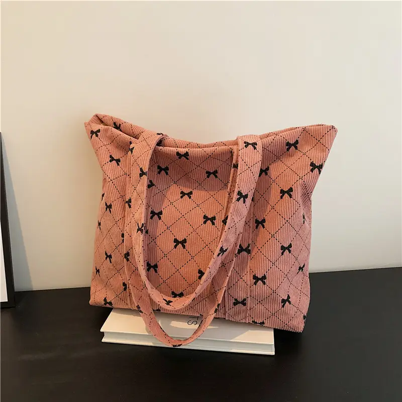 Corduroy Star Pattern Shoulder Bags Set of 5 - Image 6