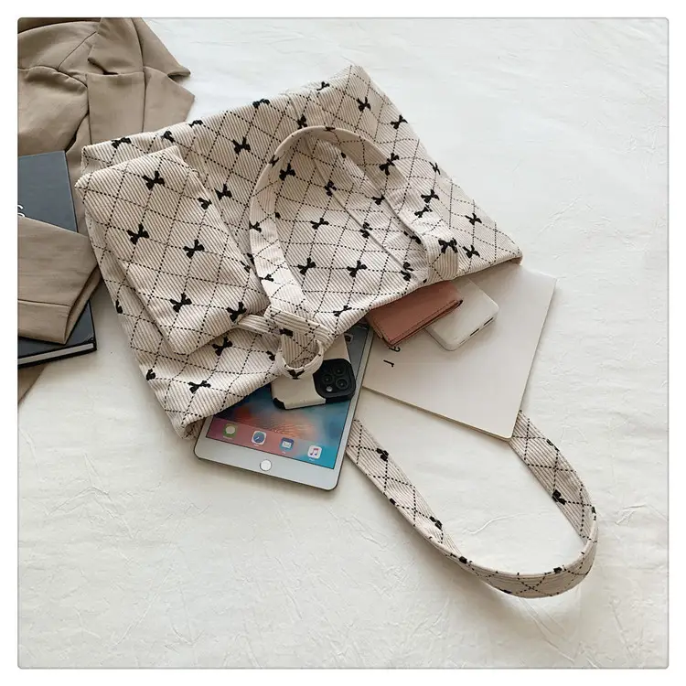 Corduroy Star Pattern Shoulder Bags Set of 5 — feature 14