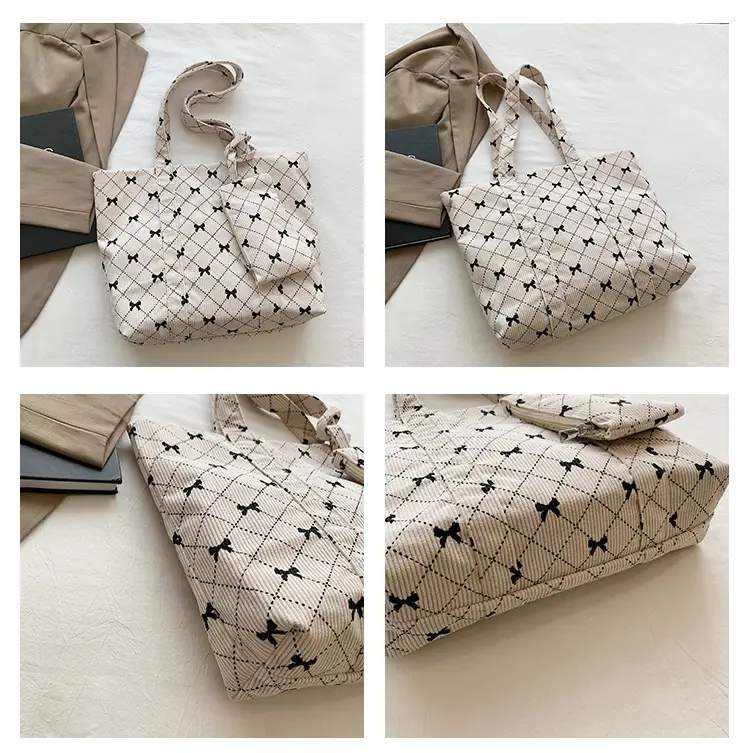 Corduroy Star Pattern Shoulder Bags Set of 5 — feature 16