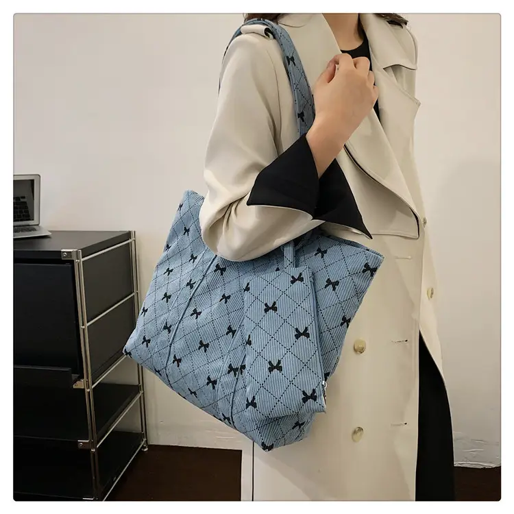 Corduroy Star Pattern Shoulder Bags Set of 5 — feature 17