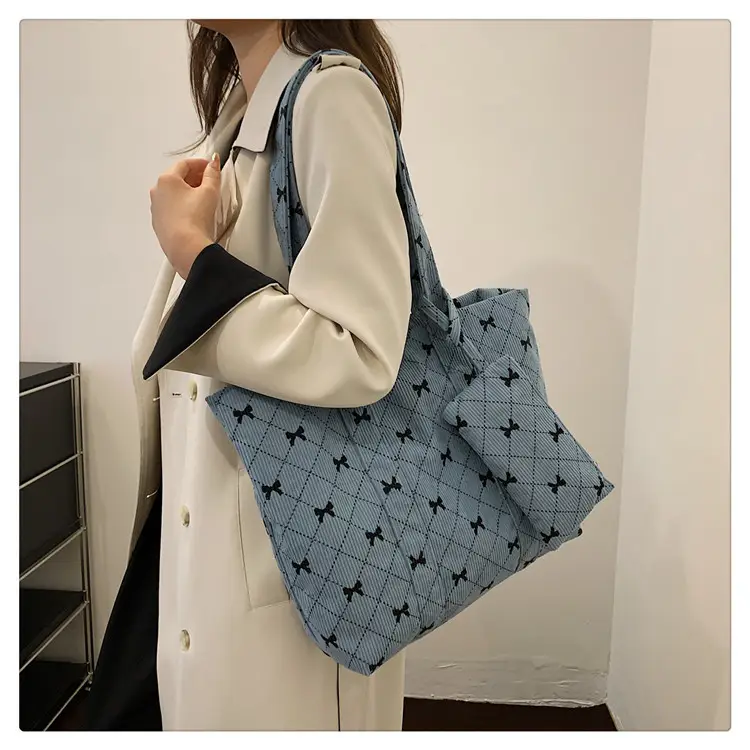 Corduroy Star Pattern Shoulder Bags Set of 5 — feature 18