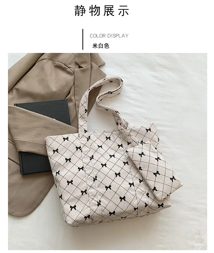 Corduroy Star Pattern Shoulder Bags Set of 5 — feature 21