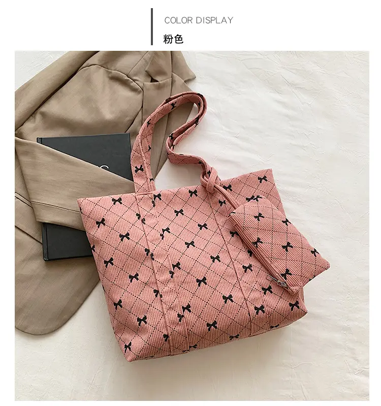 Corduroy Star Pattern Shoulder Bags Set of 5 — feature 23