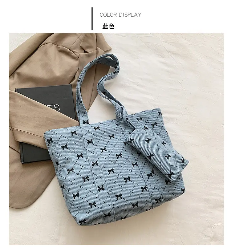 Corduroy Star Pattern Shoulder Bags Set of 5 — feature 24