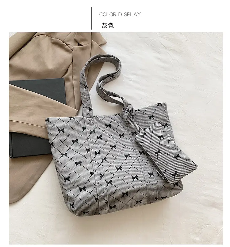 Corduroy Star Pattern Shoulder Bags Set of 5 — feature 25