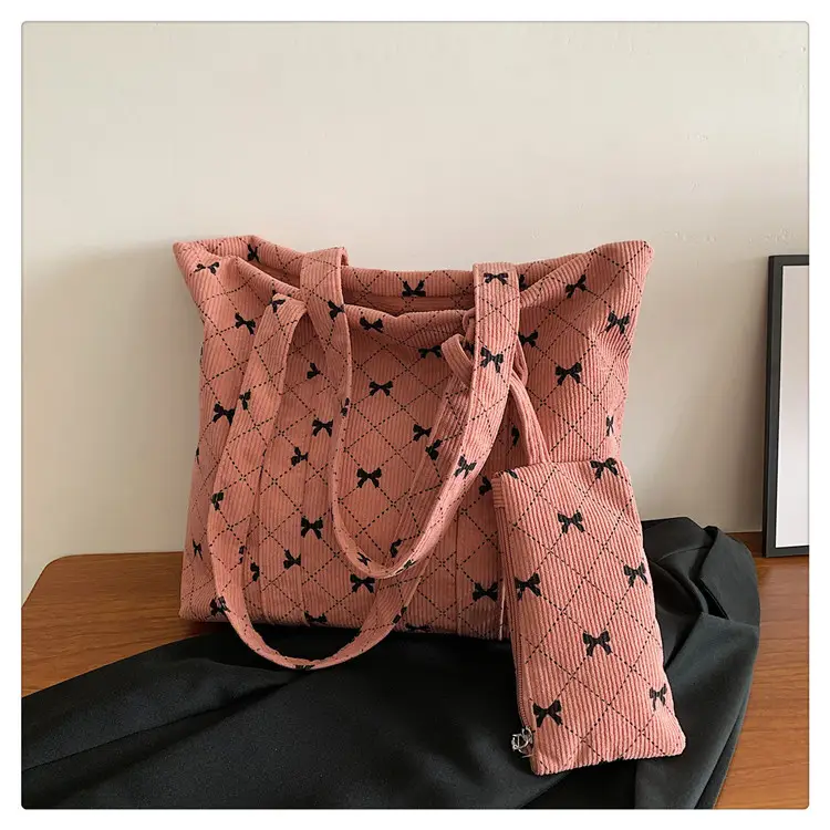 Corduroy Star Pattern Shoulder Bags Set of 5 — feature 26
