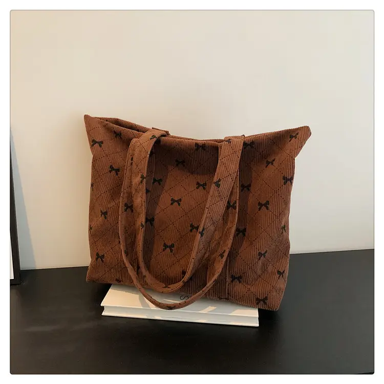 Corduroy Star Pattern Shoulder Bags Set of 5 — feature 29