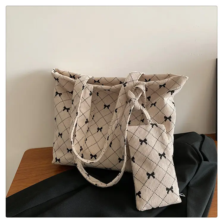 Corduroy Star Pattern Shoulder Bags Set of 5 — feature 30