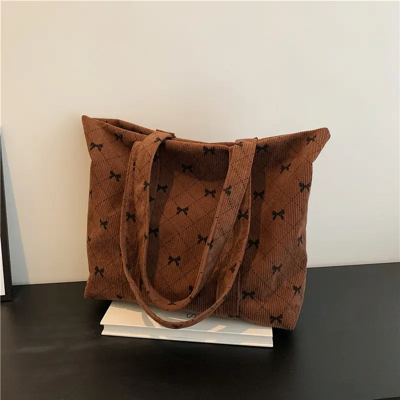 Corduroy Star Pattern Shoulder Bags Set of 5 - Image 2
