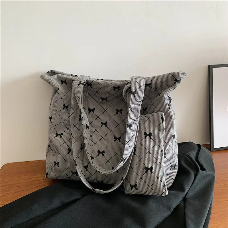 Corduroy Star Pattern Shoulder Bags Set of 5 - Image 3