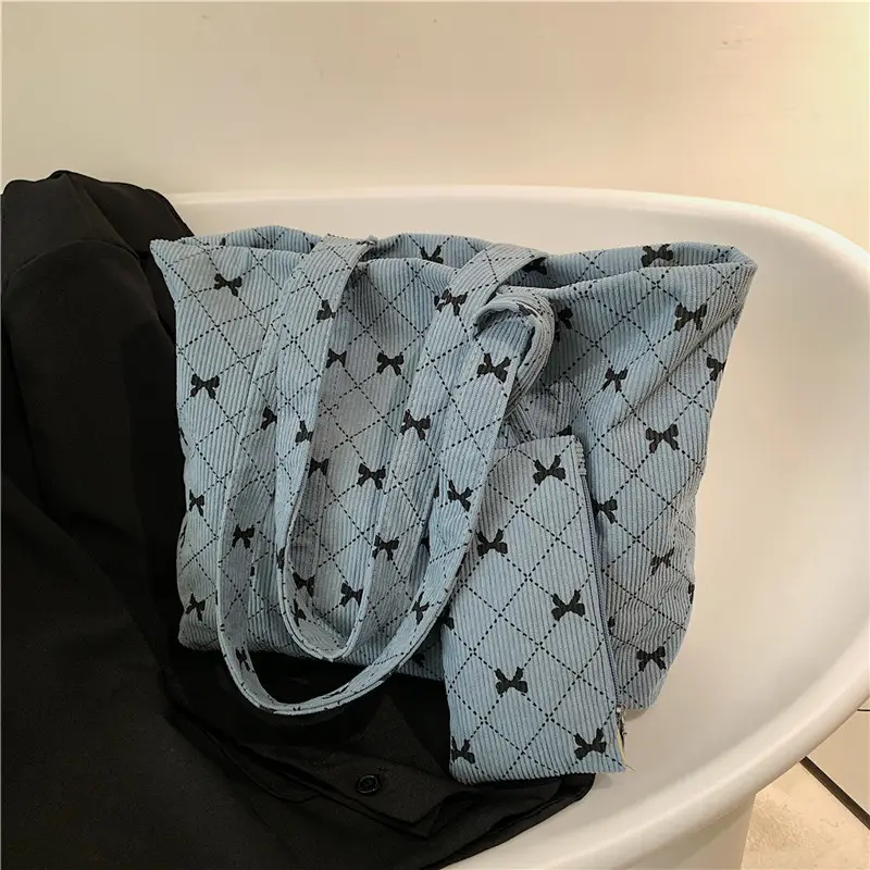Corduroy Star Pattern Shoulder Bags Set of 5 - Image 4