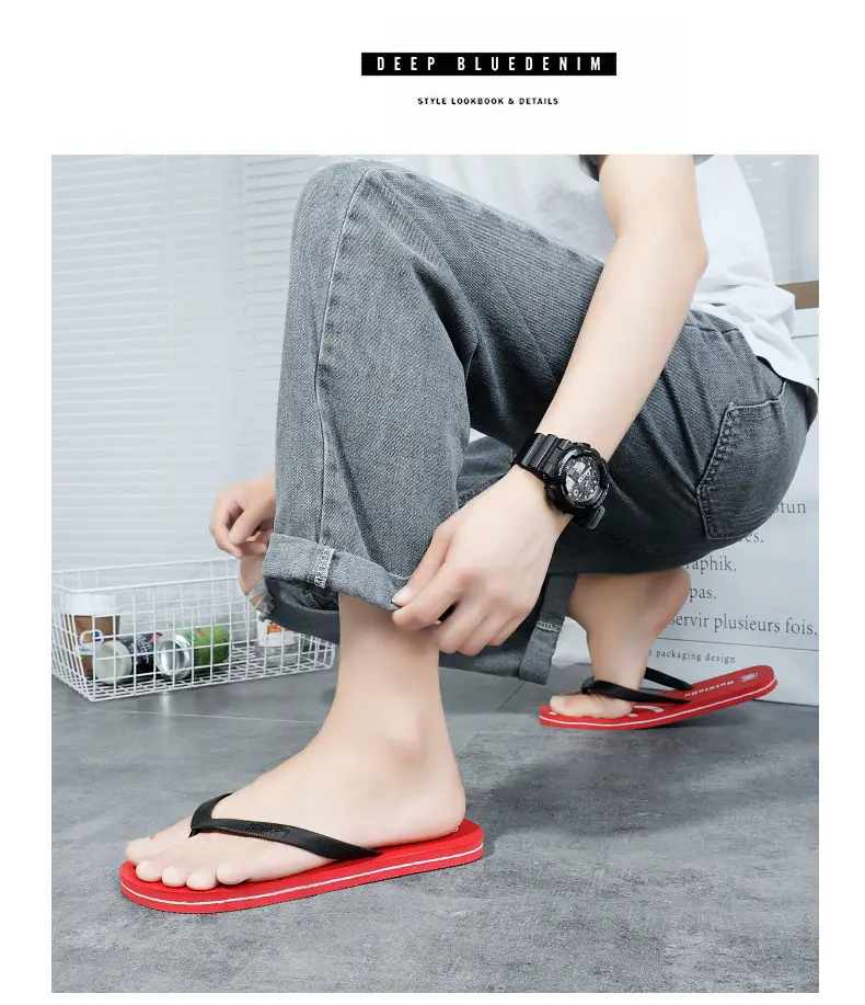 Cross-border wholesale flip-flops men's summer outdoor wear men's wear-resistant non-slip lightweight new summer clip-on beach slippers — feature 14