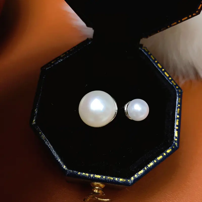 Double Pearl Ring with Double Beads Elegant Design - Image 7