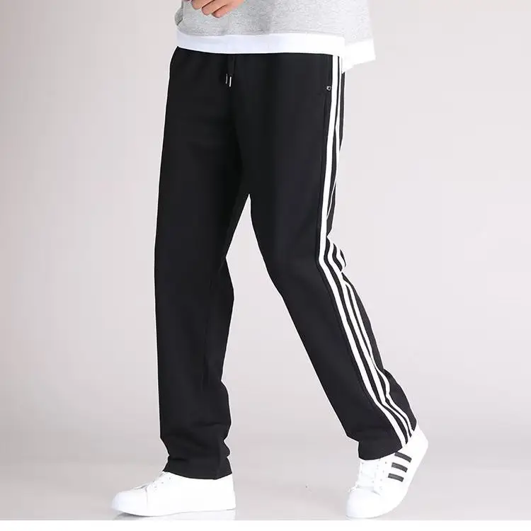Men Velvet Leggings Three Stripe Black Sweatpants — feature 9