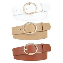 2024 Women's White PU Punk Belt with Studded Buckle — feature 11