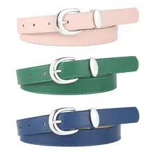 2024 Women's White PU Punk Belt with Studded Buckle — feature 13