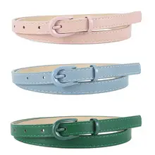 2024 Women's White PU Punk Belt with Studded Buckle — feature 2