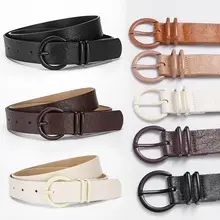 2024 Women's White PU Punk Belt with Studded Buckle — feature 3