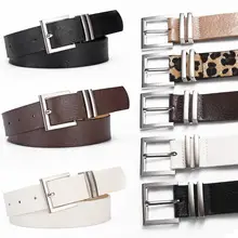 2024 Women's White PU Punk Belt with Studded Buckle — feature 9