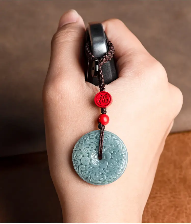 Jade Blue Water Safe Buckle Mobile Phone Pendant — feature 4
