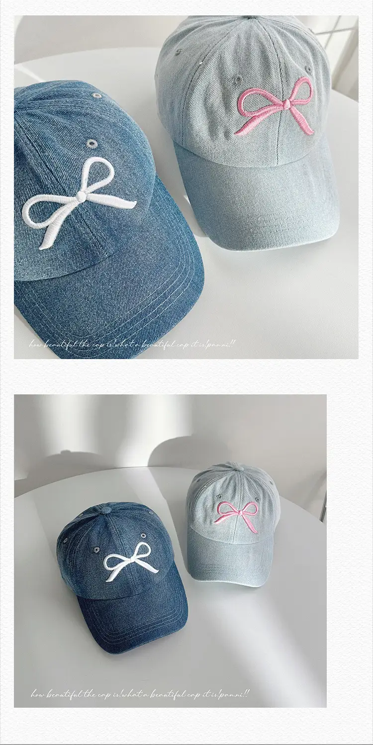 Bowknot Denim Women's Casual Sun Hat — feature 27