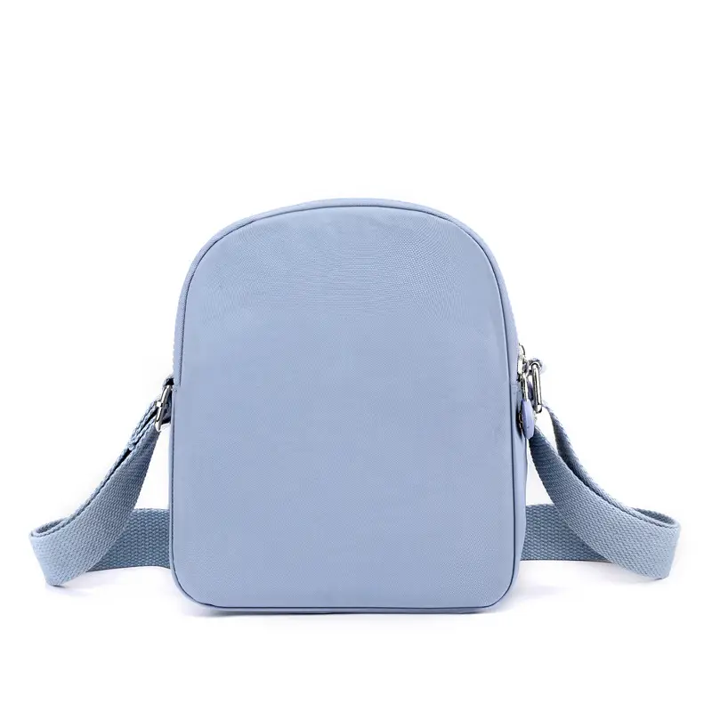 Women's Lightweight Oxford Shoulder Bag with Front Zip & Pullalook Zip - Image 12