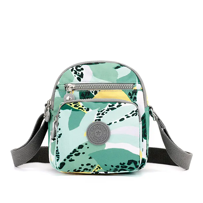 Women's Lightweight Oxford Shoulder Bag with Front Zip & Pullalook Zip - Image 7