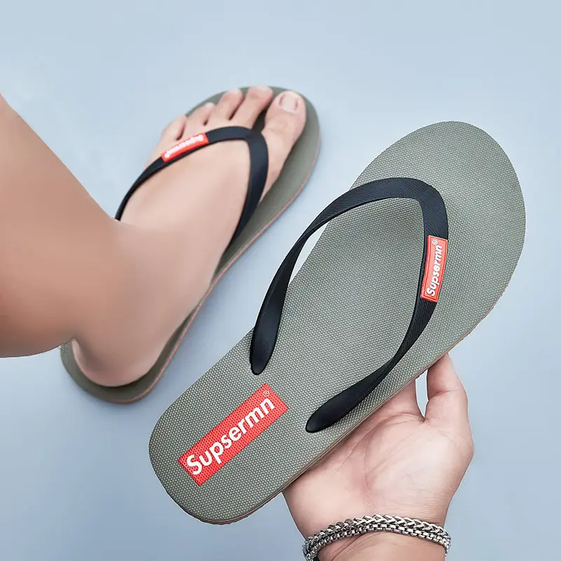 Wholesale in stock slippers flip-flops men's non-slip summer outwear soft bottom clip-on swimming bathing deodorant beach shoes - Image 6