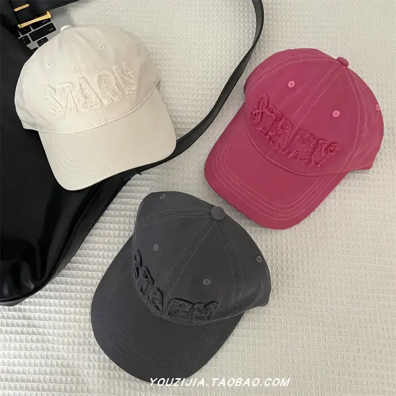 White Embroidered Baseball Cap for Women Spring Summer Wear — feature 18