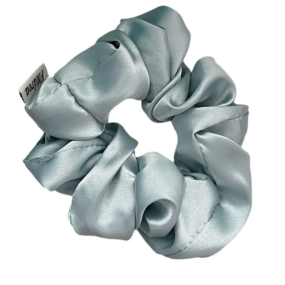Black Satin Hair Scrunchie for Women - Image 7
