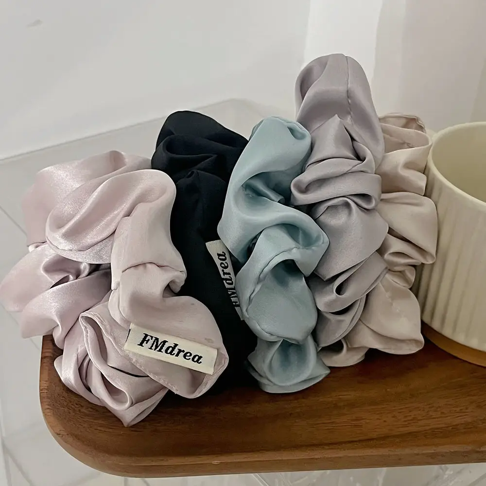 Black Satin Hair Scrunchie for Women — feature 4