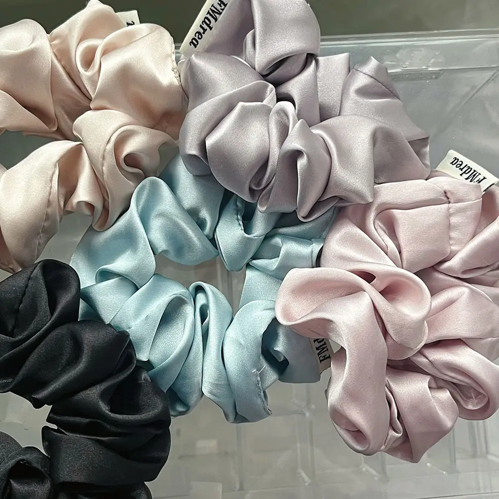 Black Satin Hair Scrunchie for Women — feature 6
