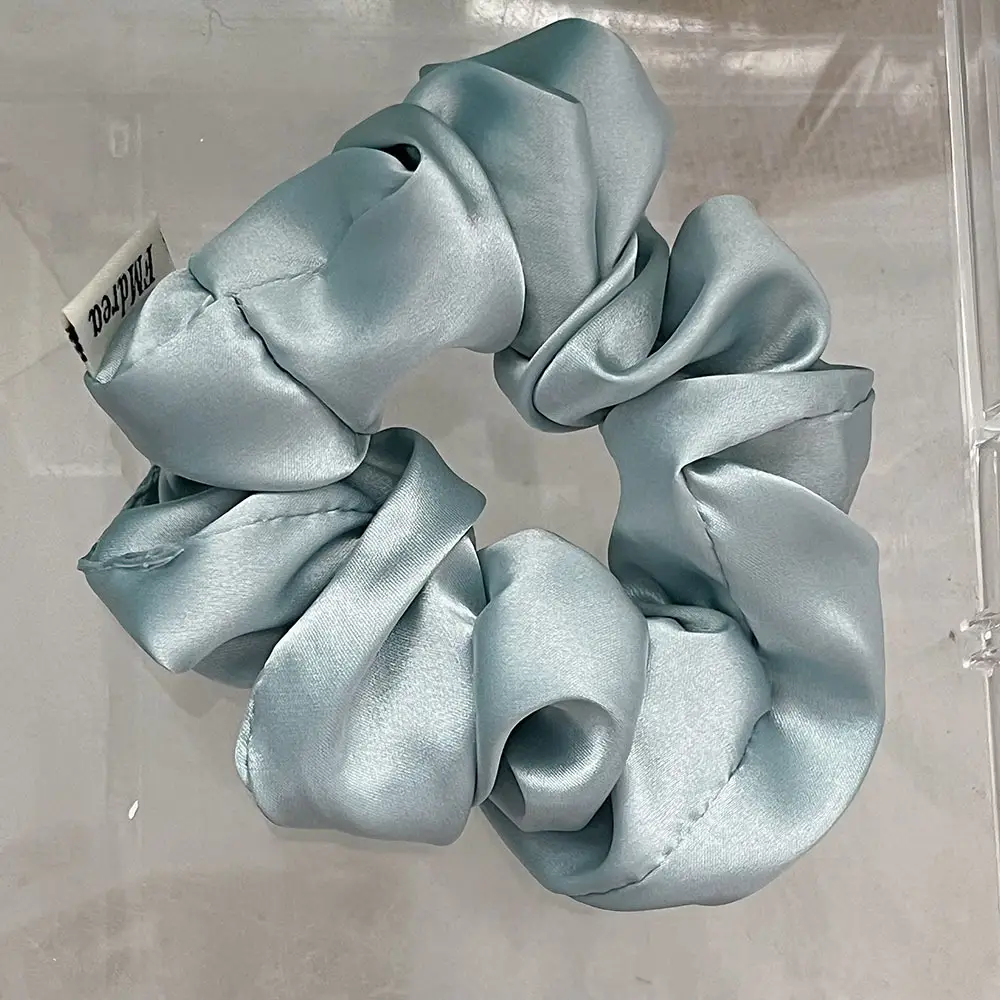 Black Satin Hair Scrunchie for Women — feature 9