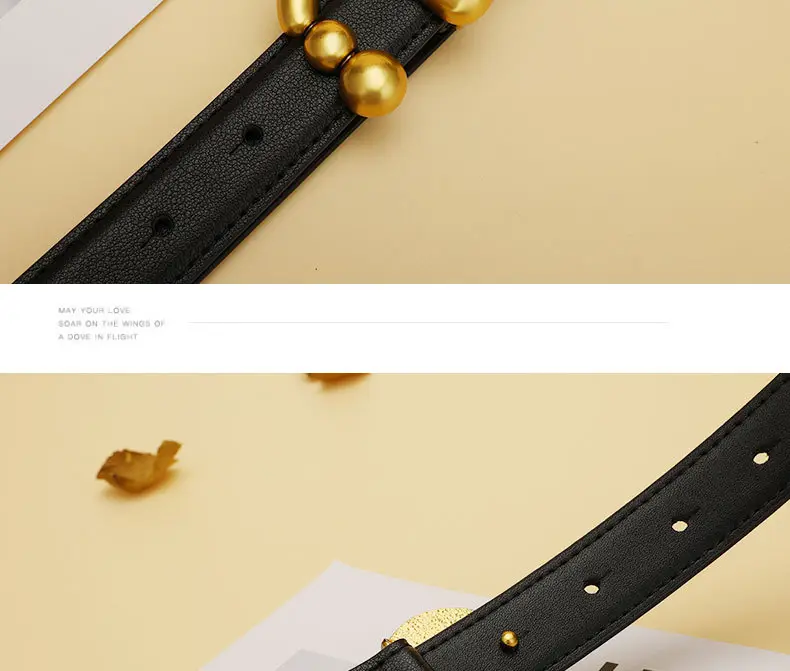 2024 New Women's Black Gold Buckle Belt — feature 19