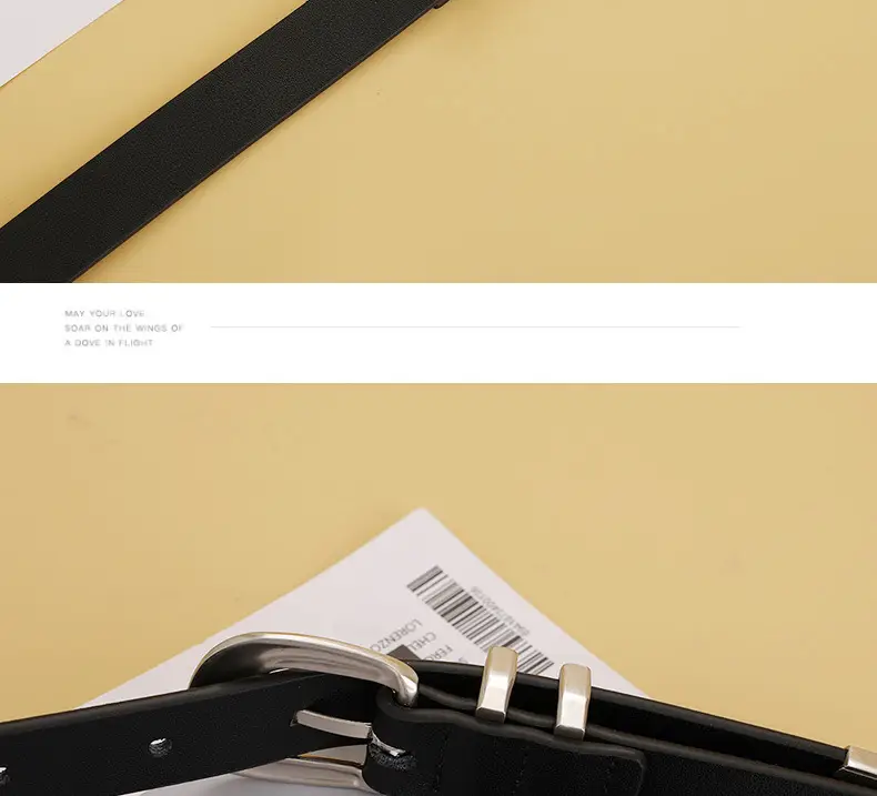 Women Black Belt for Summer Wear Pure Cowhide — feature 16