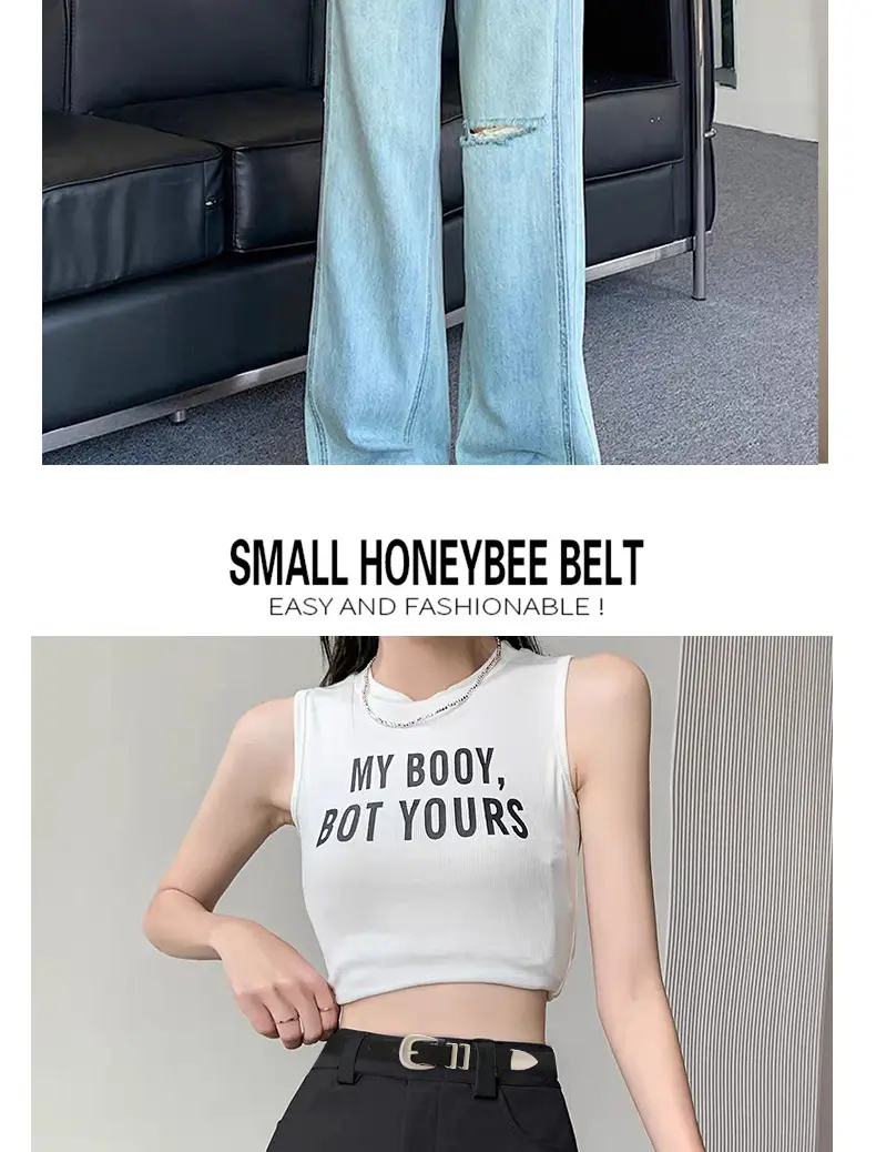 Women Black Belt for Summer Wear Pure Cowhide — feature 5