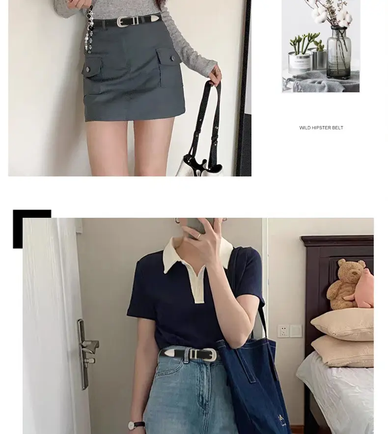 Women Black Belt for Summer Wear Pure Cowhide — feature 8